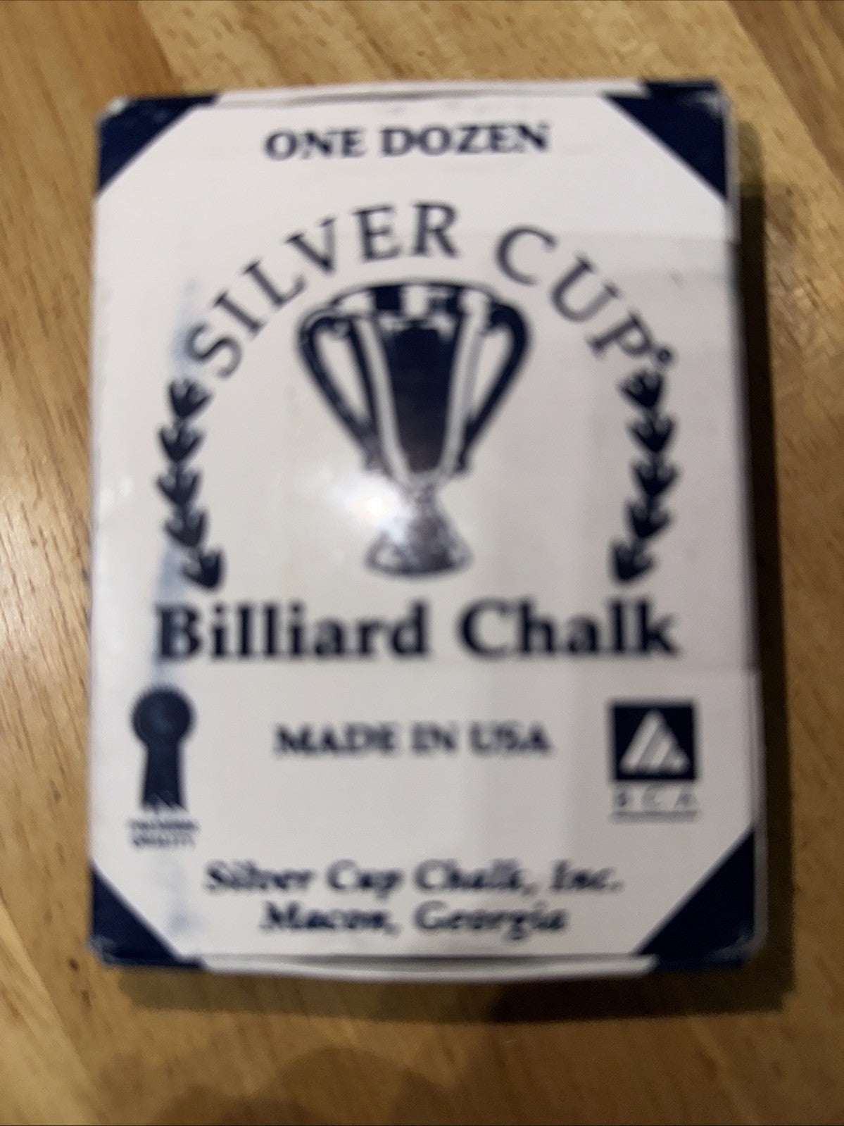 Billiard Chalk - Navy Blue One Dozen | Solid Round Chalk Blocks