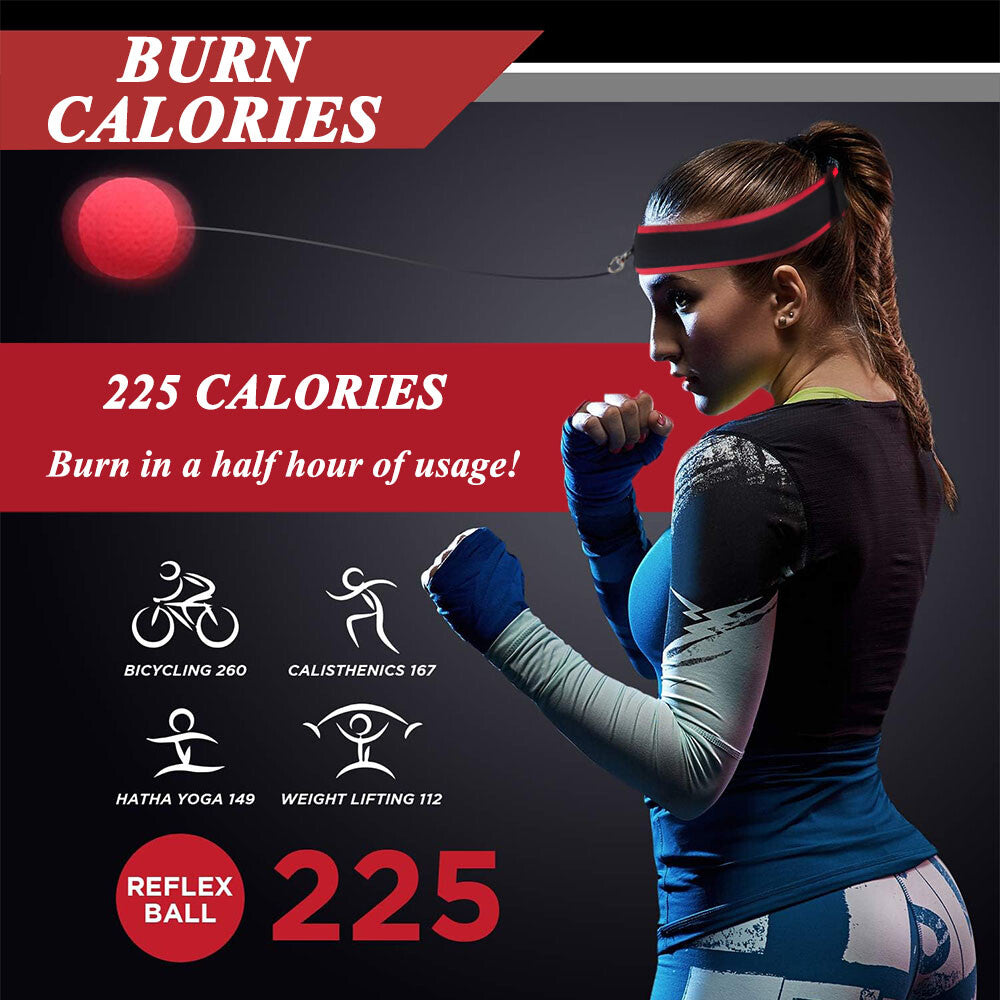 Reaction Ball Boxing Reflex Training Set with Adjustable Headband for Speed & Focus