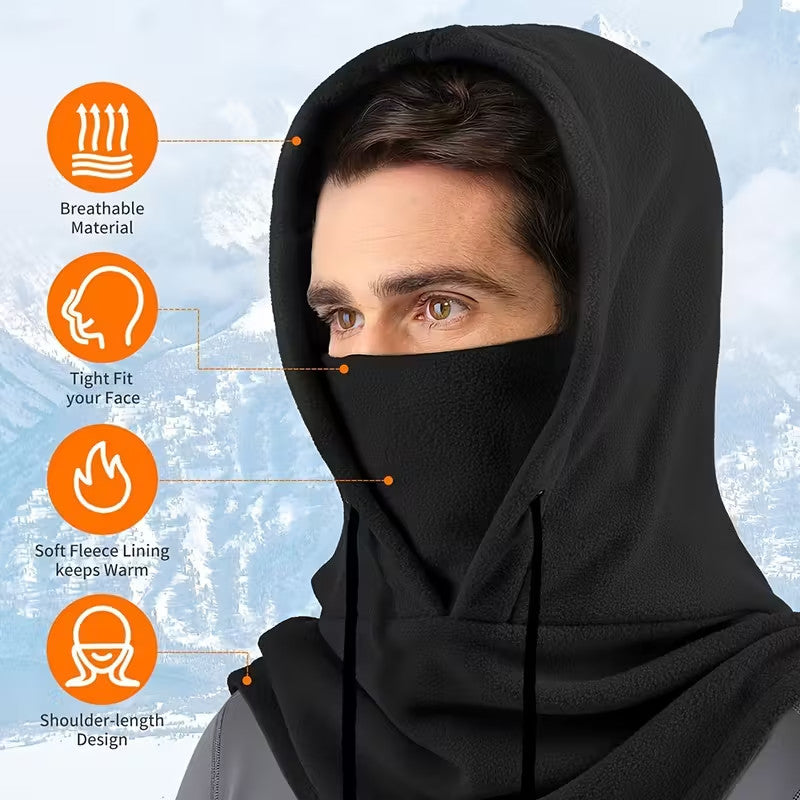 Unisex Winter Fleece Balaclava Ski Mask - Warm Windproof Face Cover