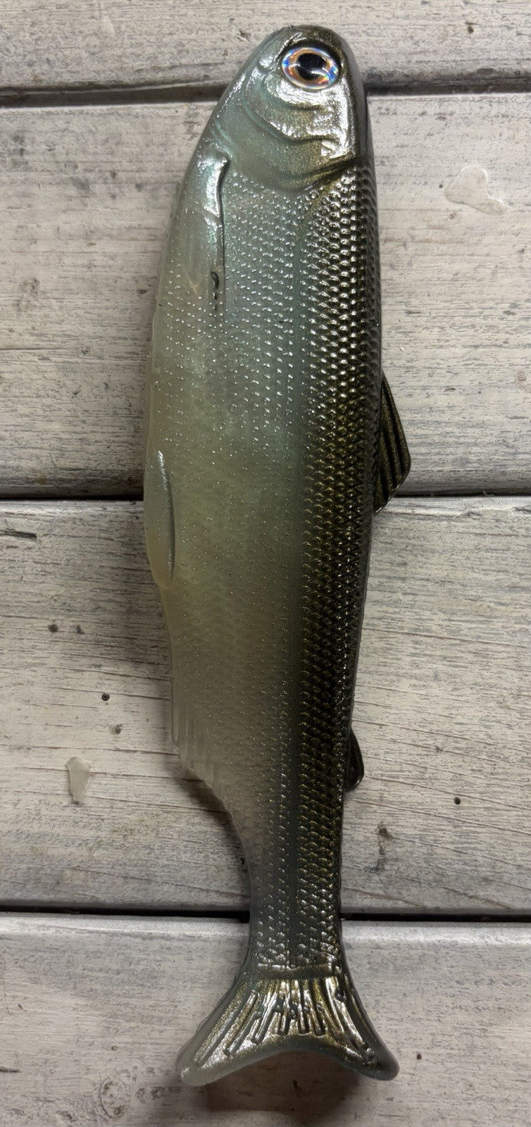 6-Inch Weedless Swimbait - Green Gizzard Shad Fishing Lure Lot