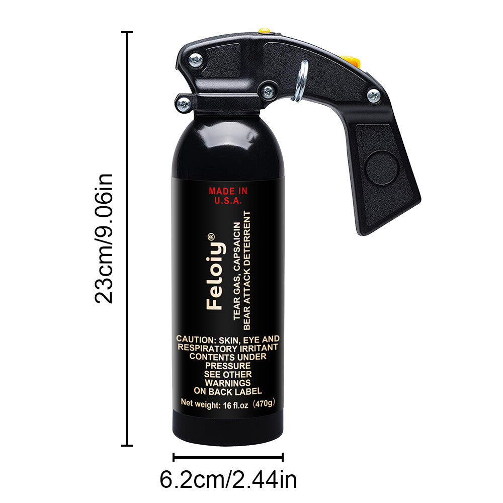 16 oz. Bear Repellent Spray with Holster - Fog Deployment, 35 ft Range, EPA Approved