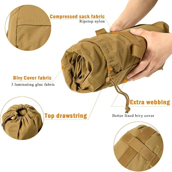 Waterproof Modular Bivy Cover for Sleeping Bags - Tactical Mil-Spec Shell