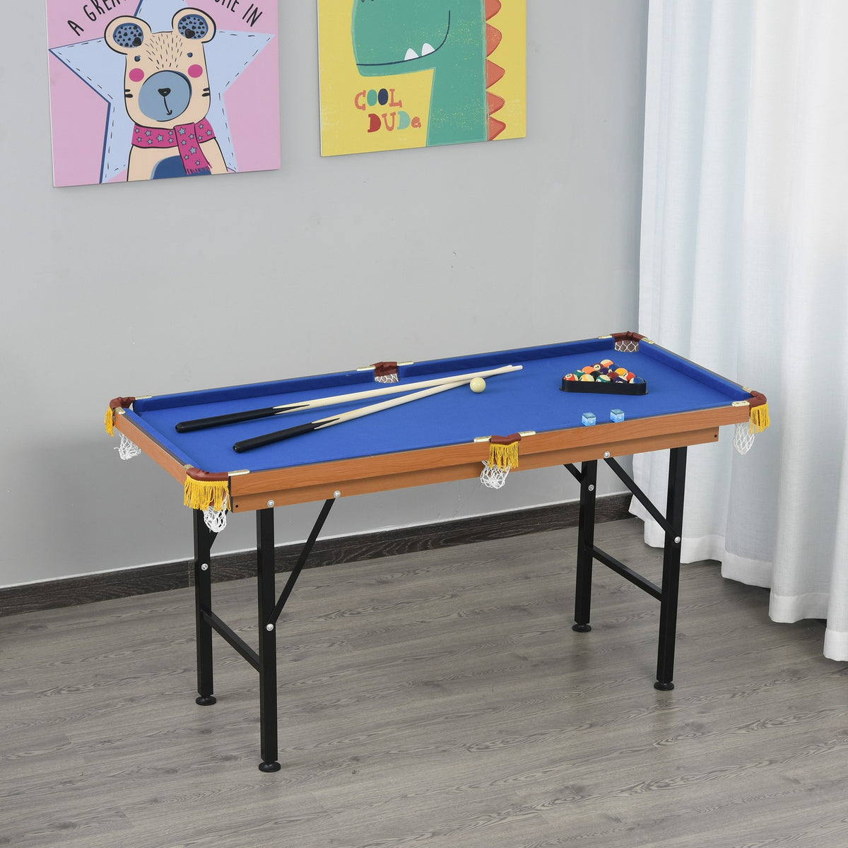 Mini Pool Table with Full Cue & Ball Set – Foldable Tabletop Billiards Game