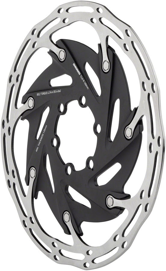 Road Bike Disc Brake Rotor 140mm 6-Bolt Silver Black Lightweight Performance