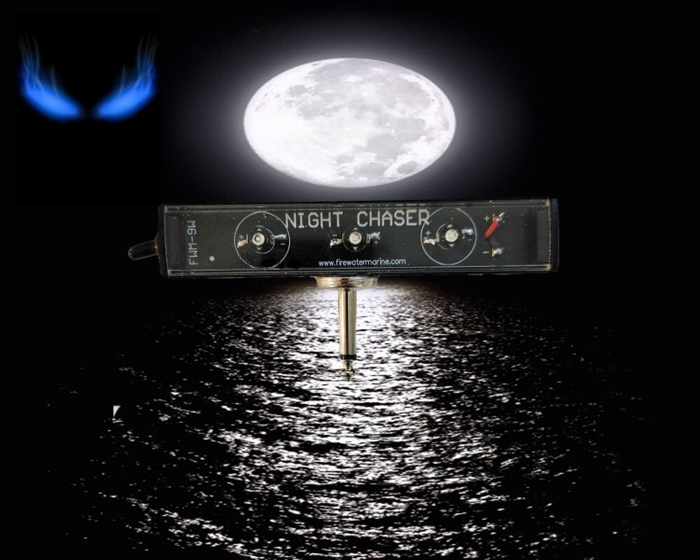 UV Fishing Black Light with Mono Plug - Waterproof 9W LED Night Light for Night Fishing