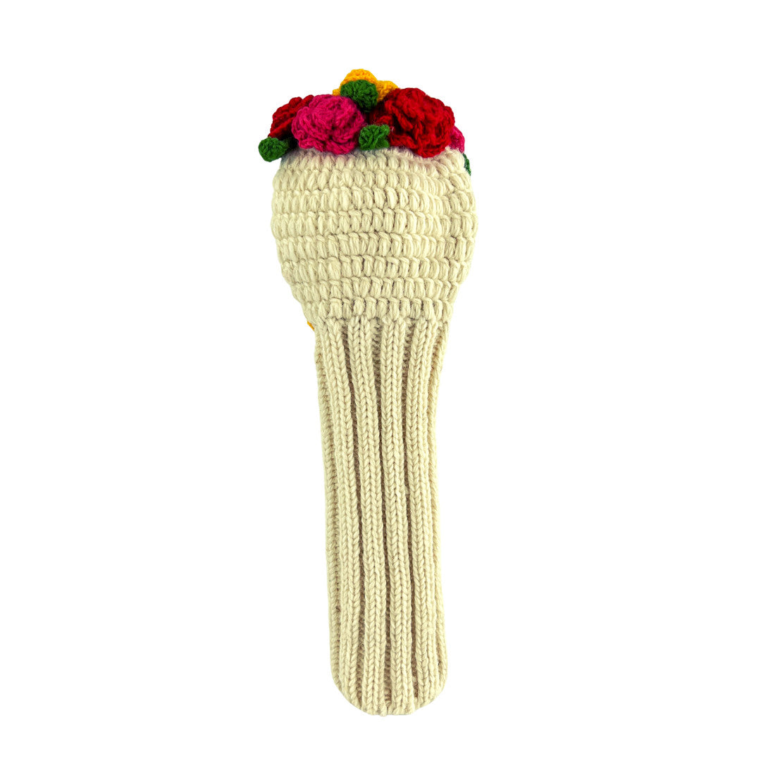 Golf Driver Headcover Knit Wool Skull Design Water & Stain Resistant Fits 460cc