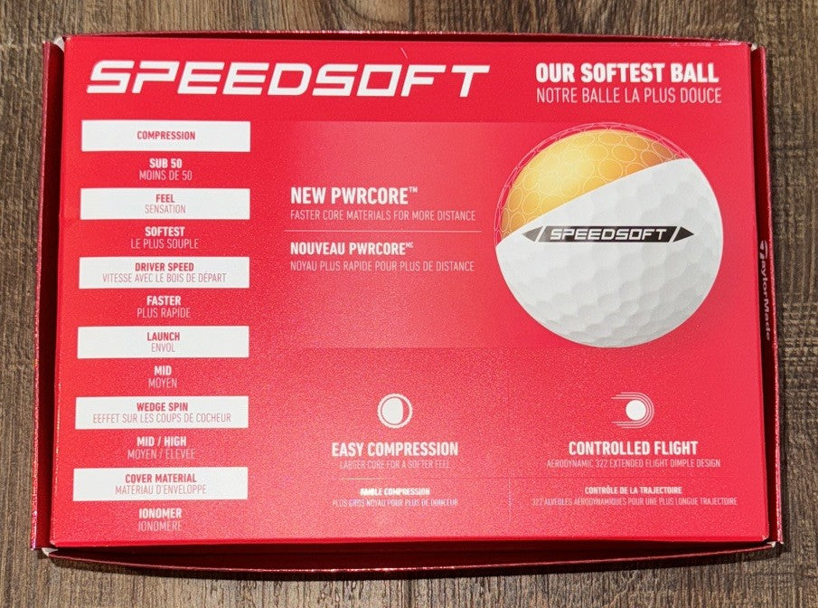TaylorMade Speed Soft 2024 Golf Balls - 12 Pack, Distance & Performance