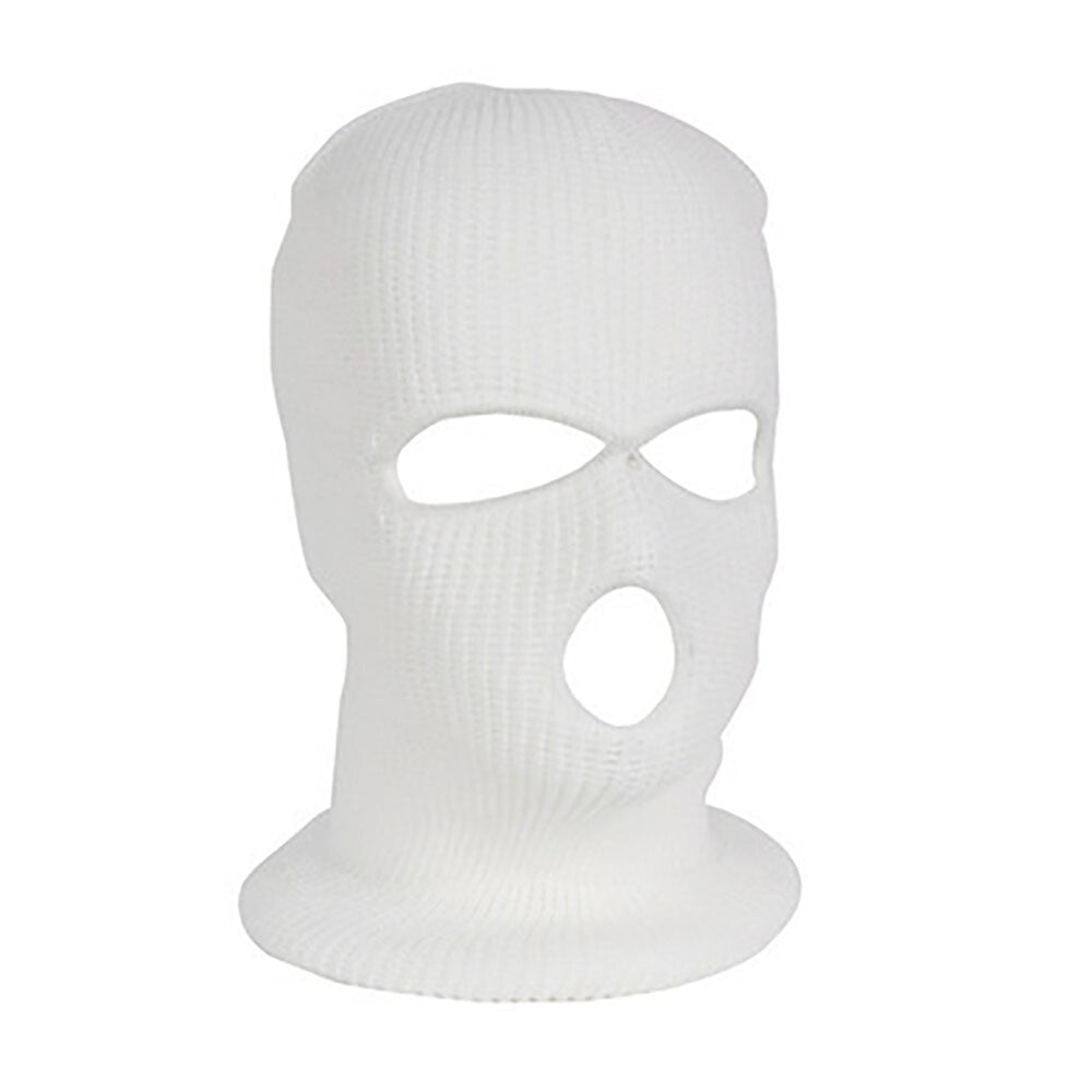 Winter Knit Ski Face Mask with 3 Holes - Warm Balaclava for Outdoor Sports