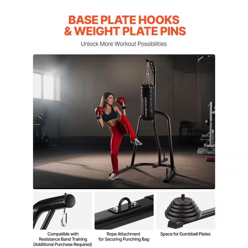 Heavy Duty Steel Punching Bag Stand for Home Gym – Holds Up to 140 Lbs