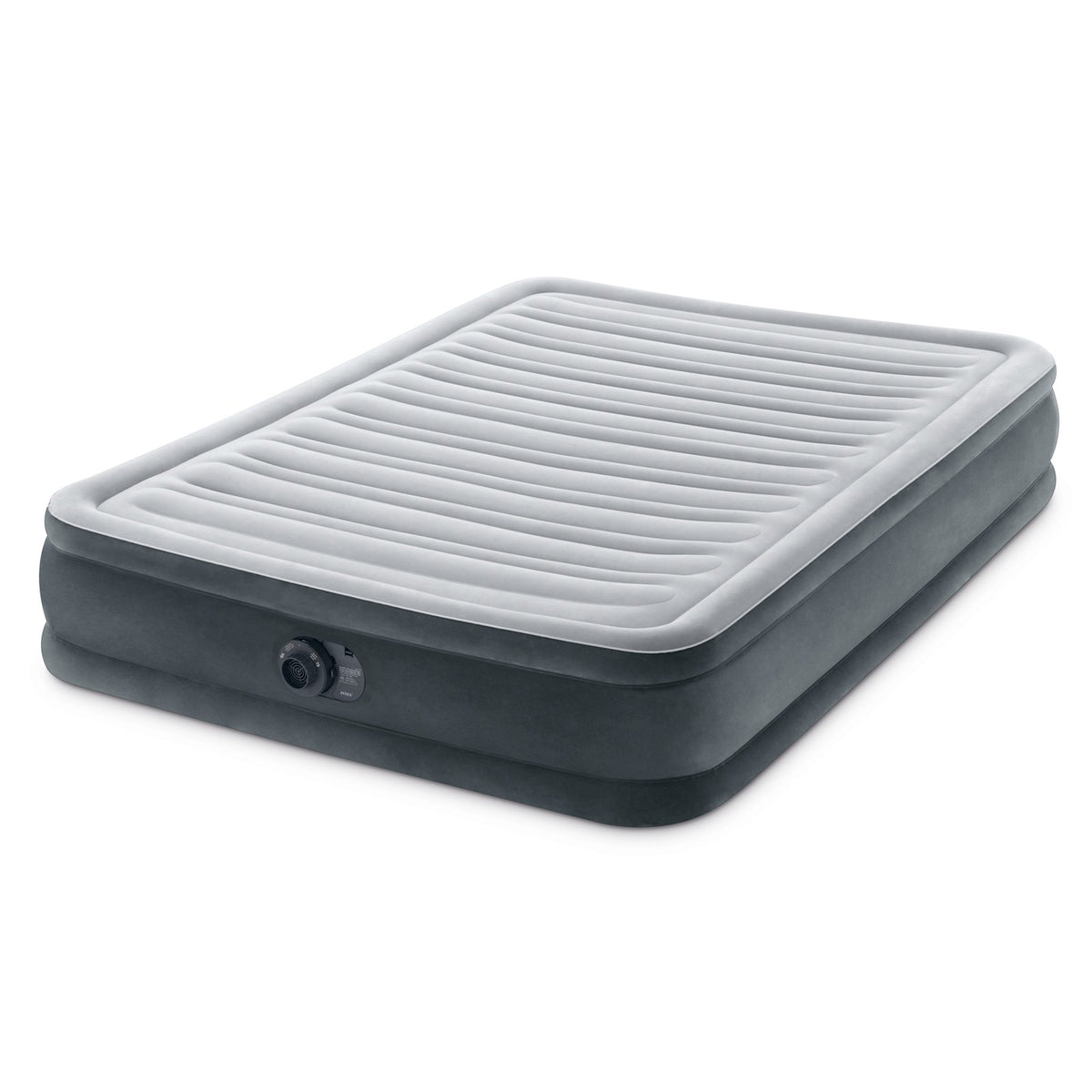 Full-Size Deluxe Air Mattress with Built-In Pump - Intex Comfort Dura-Beam Plush
