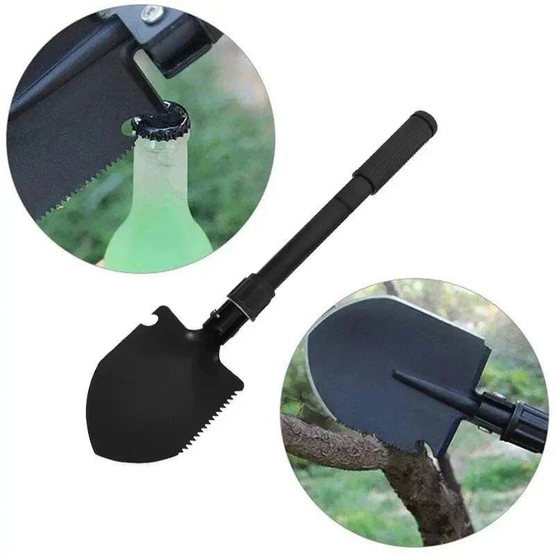Folding Military Shovel - Compact Survival Spade for Camping, Gardening & Emergency Use