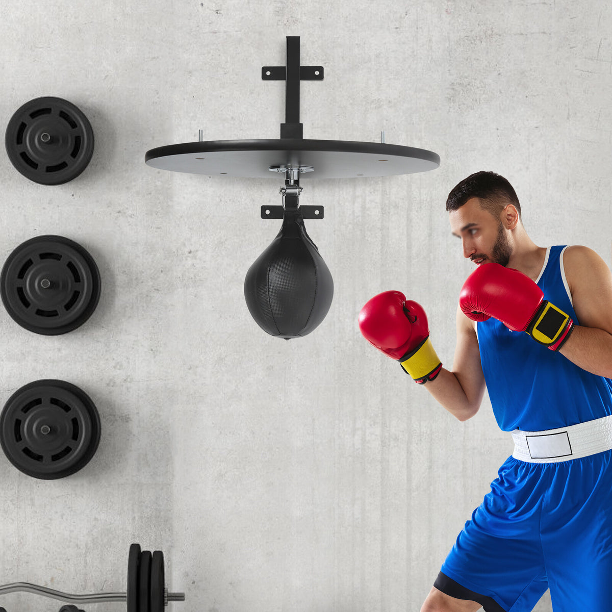Heavy Duty Speed Bag Platform Kit with Punching Ball for Boxing Training
