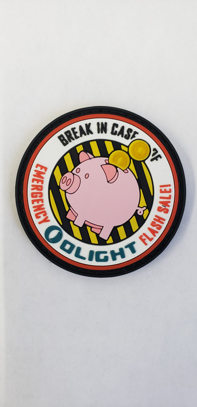Olight Emergency Patch Swag - Break In Case Of Emergency 2.25 x 2.25 Inches