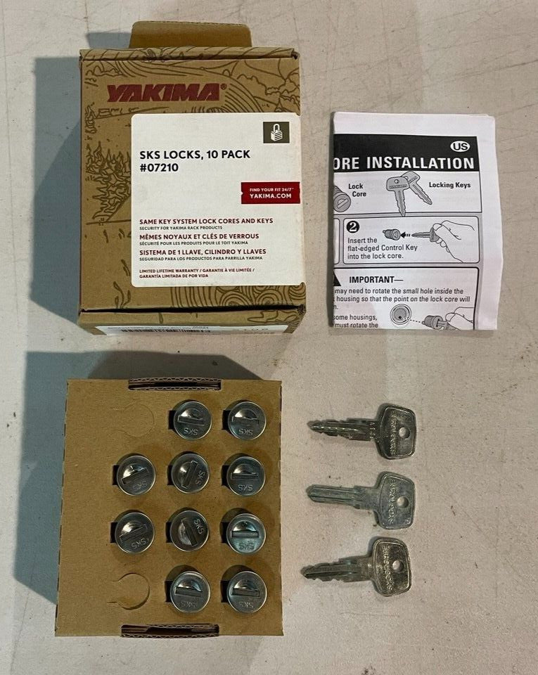 Yakima SKS Lock Cores 10 Pack with Keys - Universal Bike & Gear Security