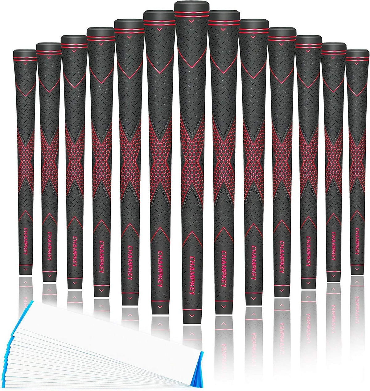 Golf Grip Set - High Traction Rubber Golf Club Grips with Tapes and Kits