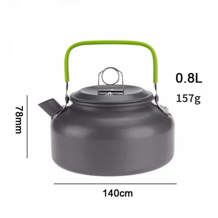 Portable Aluminum Camping Kettle 0.8L-2.5L for Hiking, Picnic & Travel