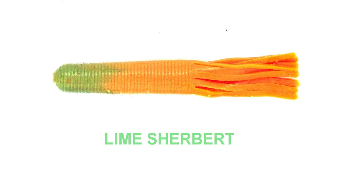 3-Inch Tiki Tube Swirl Baits Lime Sherbert Pack of 3 Fishing Lures