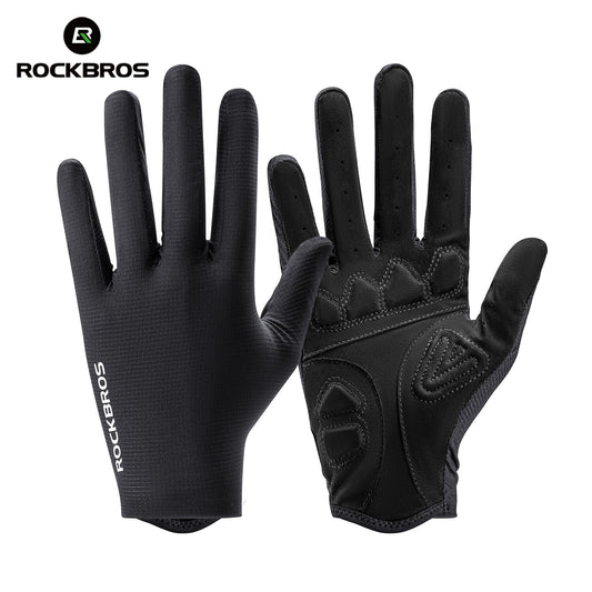 Full-Finger Cycling Gloves Breathable Shock Absorption Elasticity
