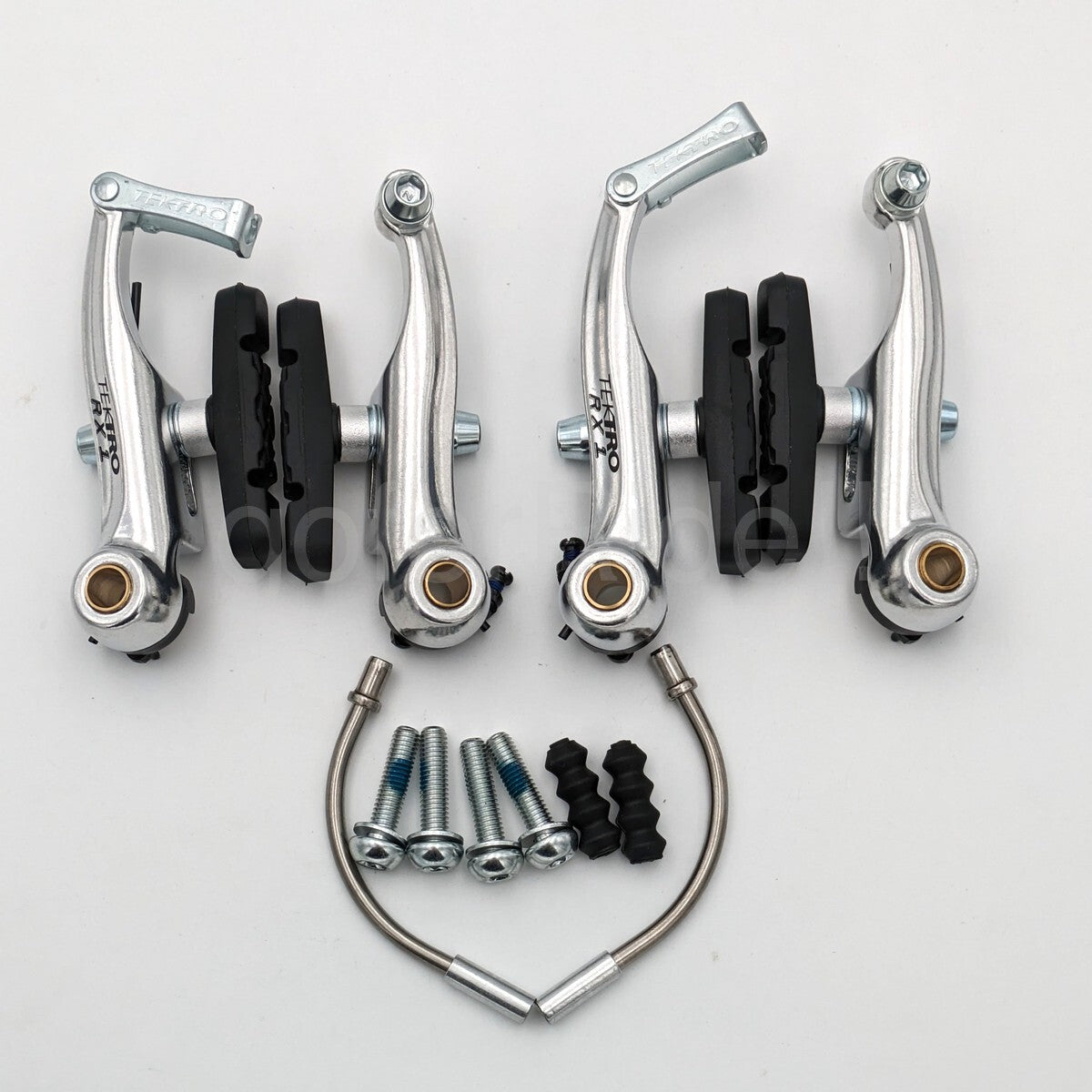 Tektro RX1 Mini V-Brake Canti Brake Set for Cyclocross Bikes - Silver, Front & Rear