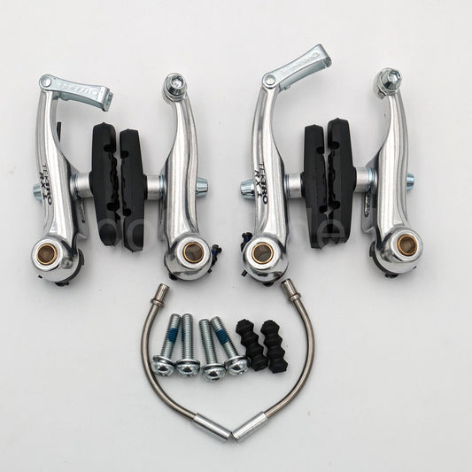 Tektro RX1 Mini V-Brake Canti Brake Set for Cyclocross Bikes - Silver, Front & Rear