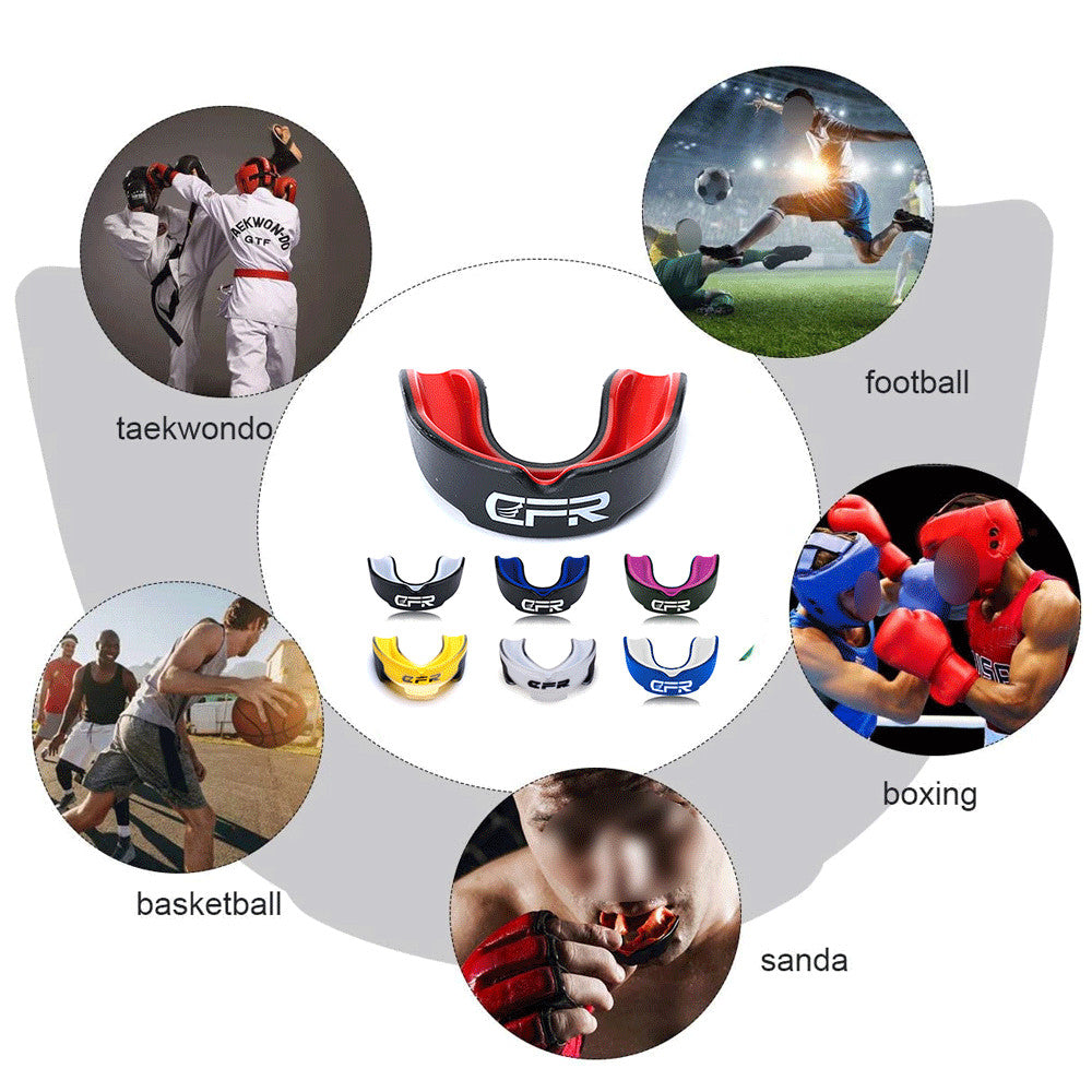 Gel Gum Mouth Guard Shield Case for Teeth Grinding Boxing MMA Sports Protection
