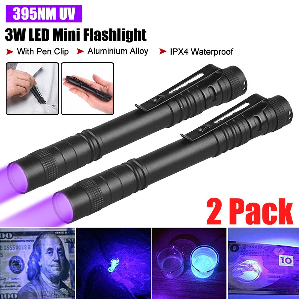 395nm UV Light Penlight Black Light Flashlight for Inspection & Detection