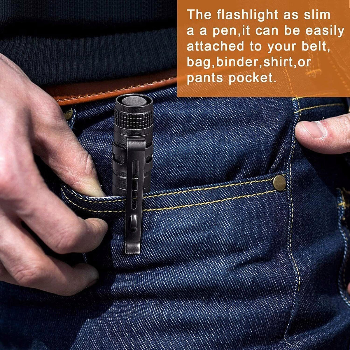 Mini LED Flashlight Keychain Set - Portable Torch Clip for Outdoor Use