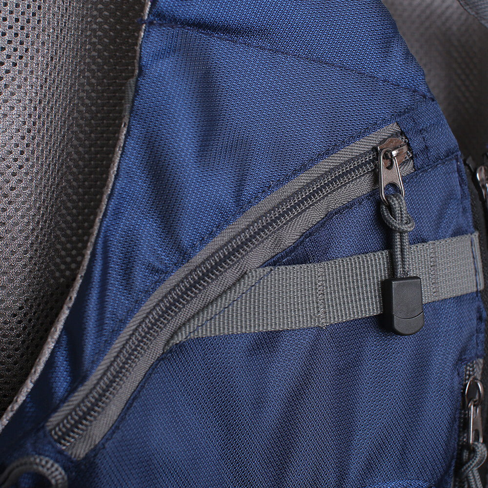 Fly Fishing Vest Adjustable Breathable Mesh Lightweight Packable Blue One Size