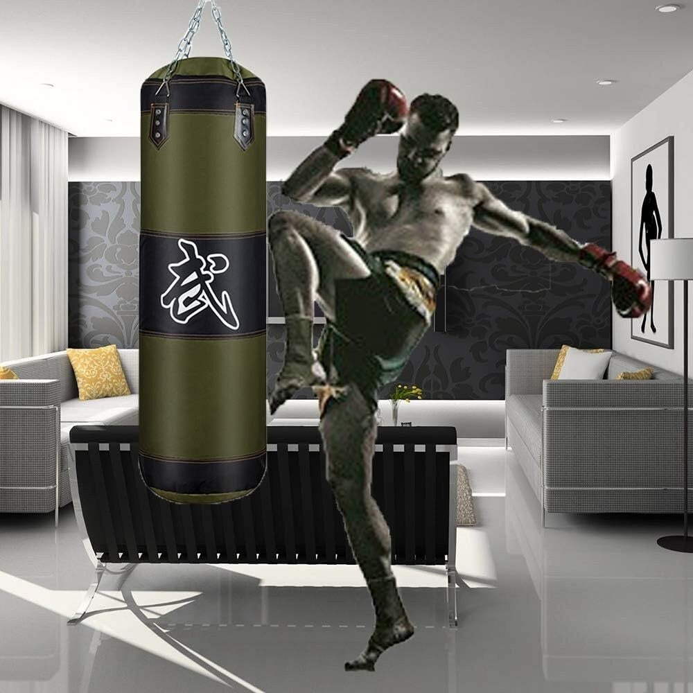 4ft Boxing Heavy Bag Set with Gloves & Hooks for Martial Arts Fitness