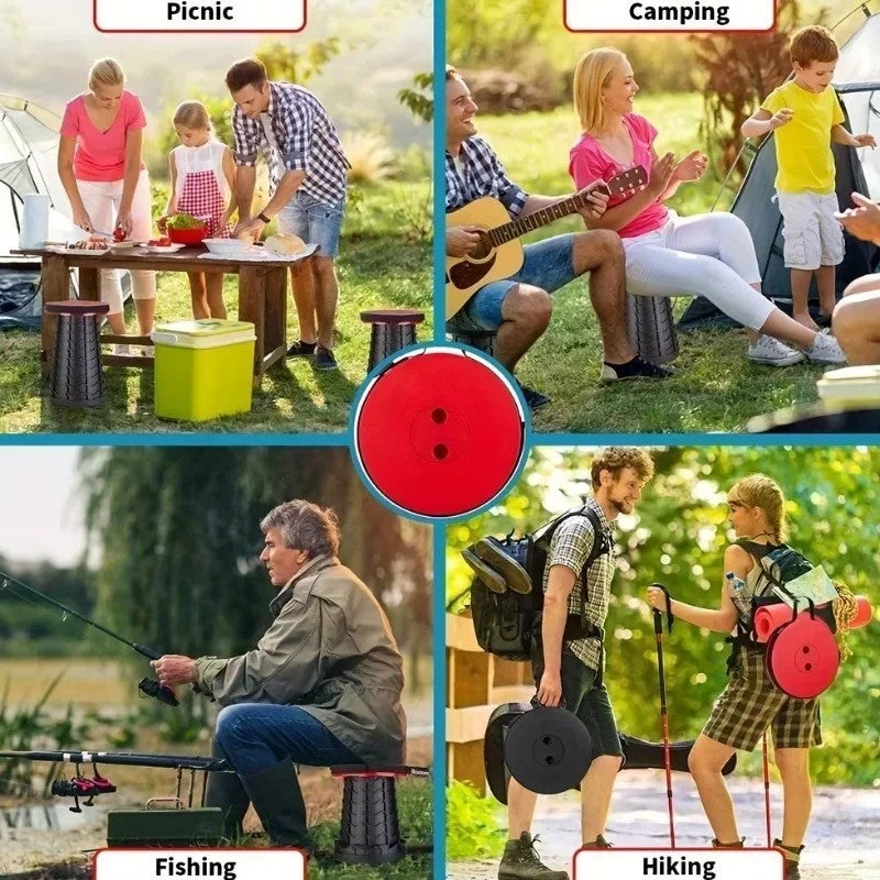 Portable Telescopic Camping Folding Stool Outdoor Seat