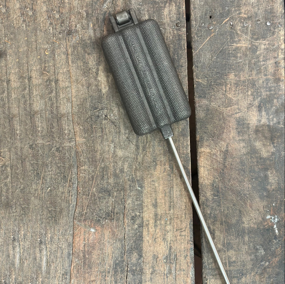 Cast Iron Hot Dog Roaster and Cornbread Baker for Firepit Camping