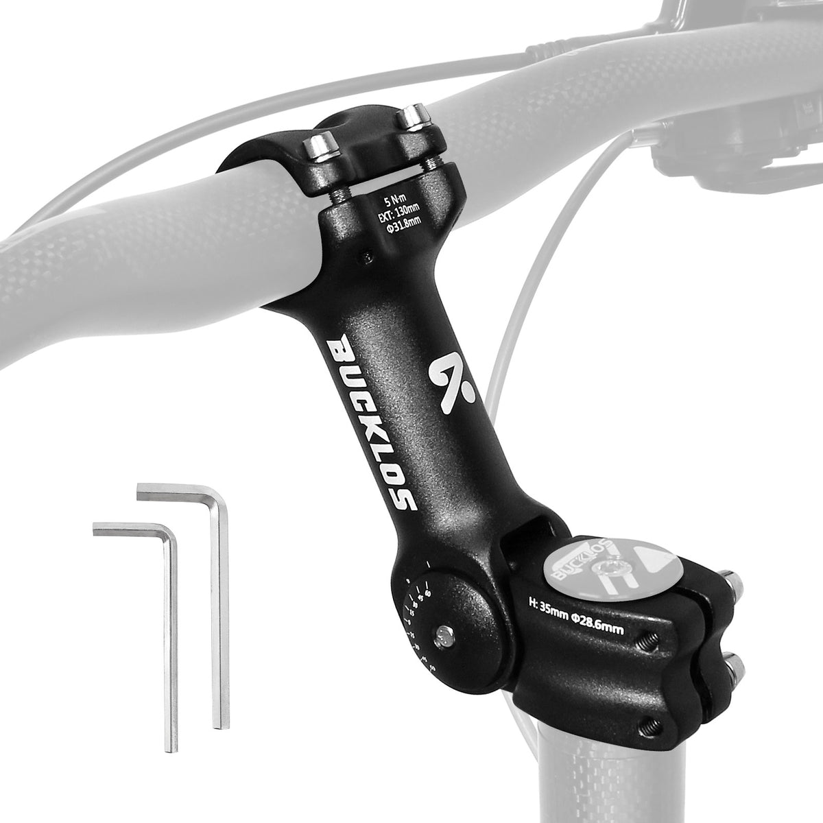 Adjustable Mountain Bike Stem Riser for 31.8mm Handlebar - Lightweight & Durable