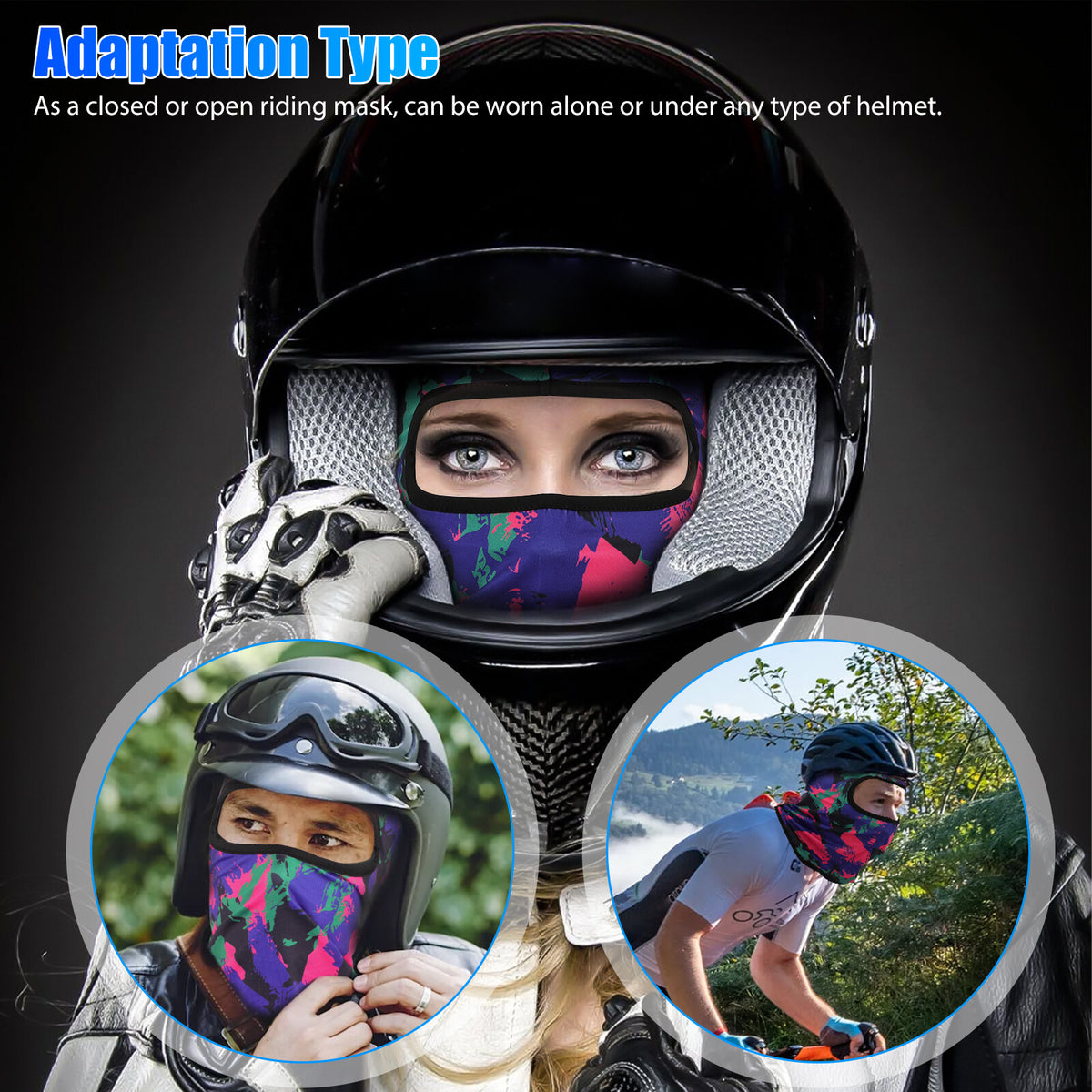 High Elasticity UV Protection Breathable Face Mask for Outdoor Activities