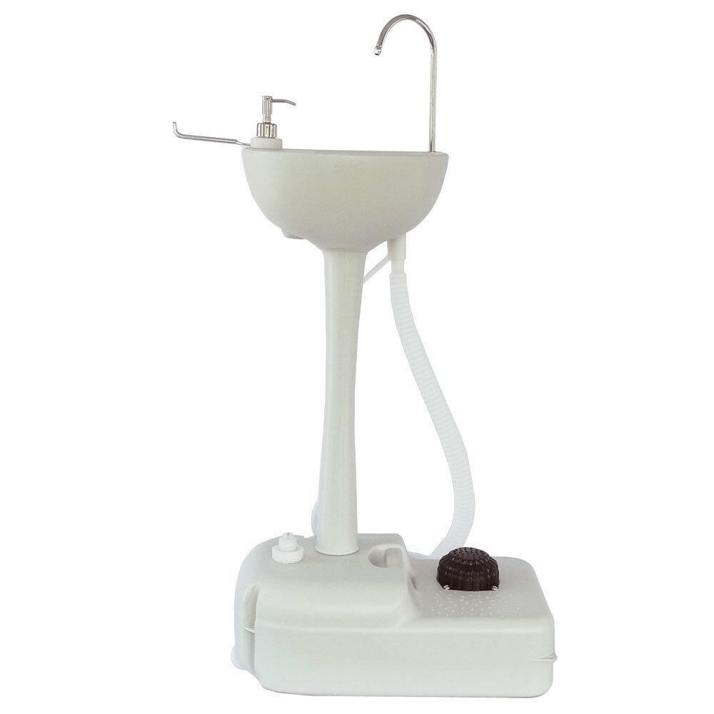 Portable Wash Basin with Water Tank and Faucet for Camping Garden Outdoor Use