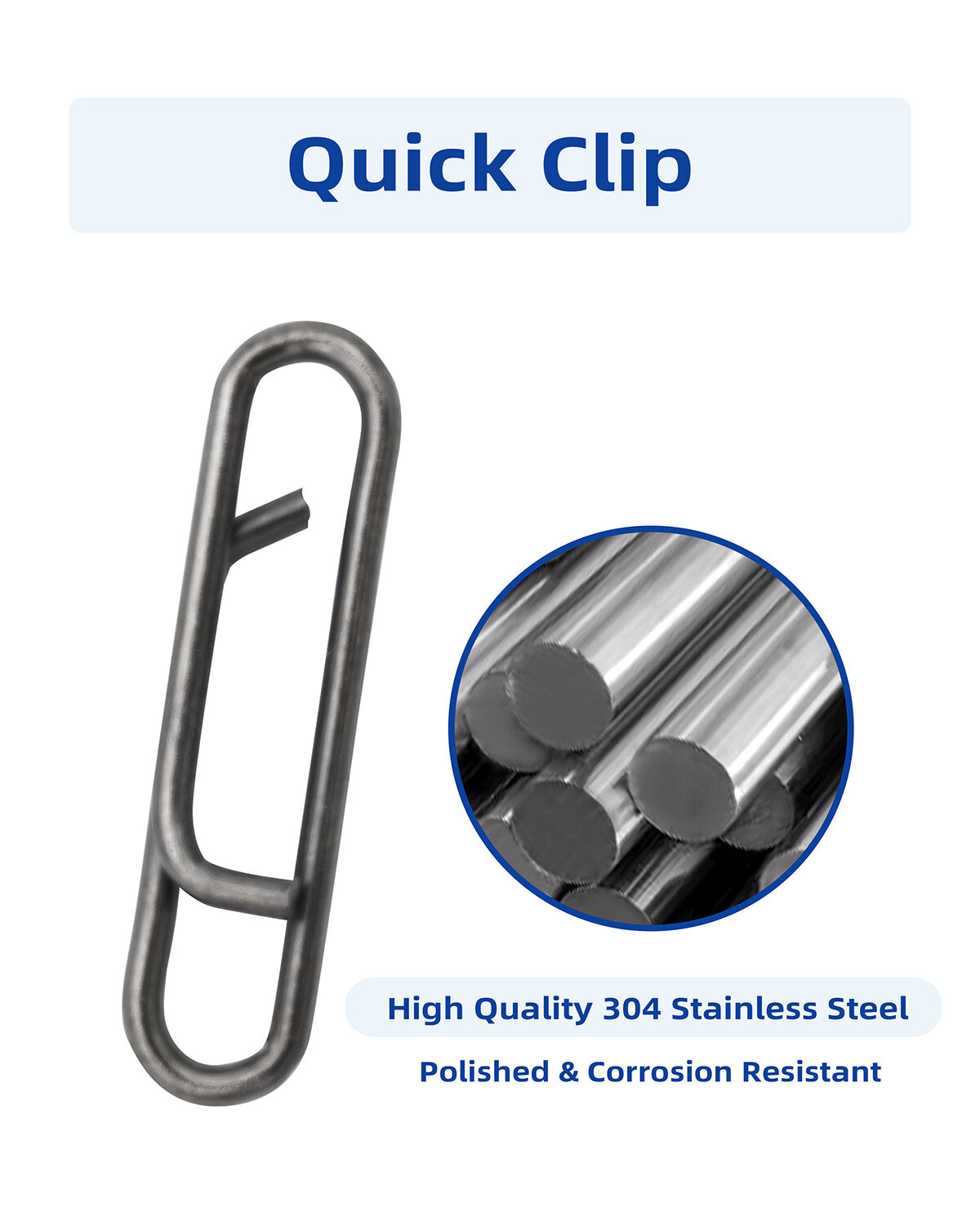 Fishing Snap Clips Set - Strong Nickel Plated Quick Lure Connectors - Multiple Sizes