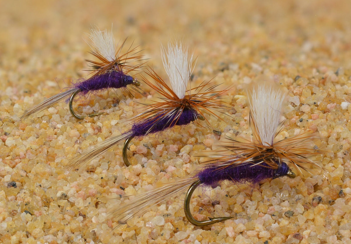 Purple Haze Dry Fly Fishing Hooks Assorted Sizes - Mustad Signature