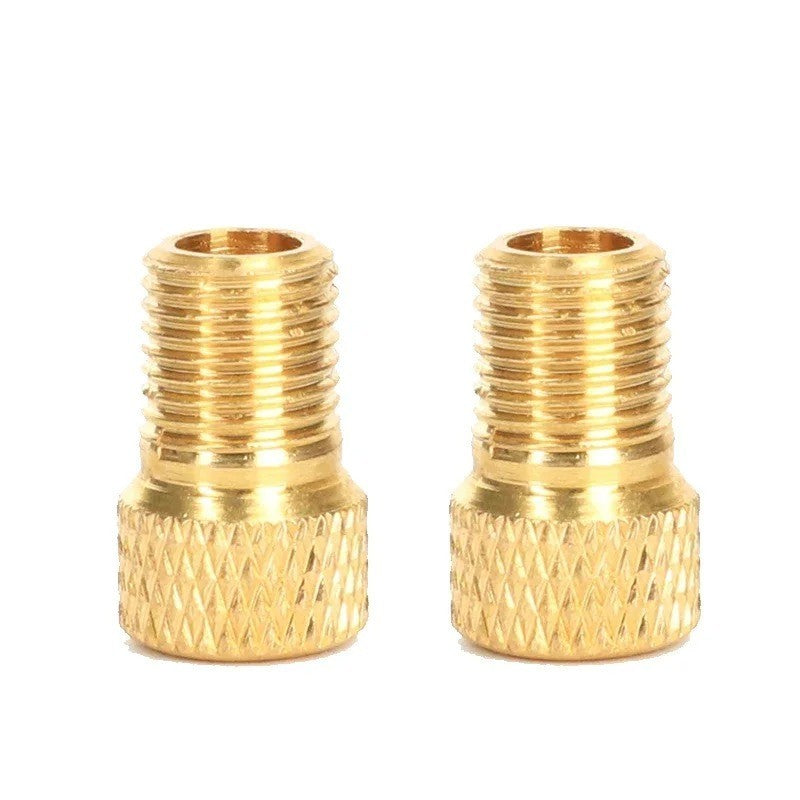 Presta to Schrader Valve Adapter for Bicycle Pump - Copper Golden