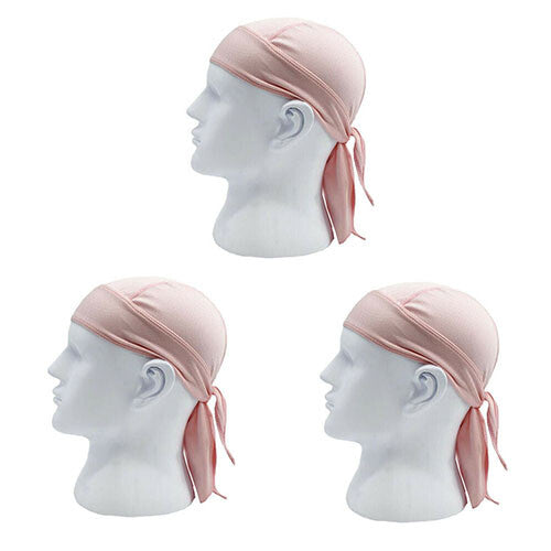 3 Pack Skull Cap Motorcycle Head Wrap Tie Durag Beanie Cycling Bandana