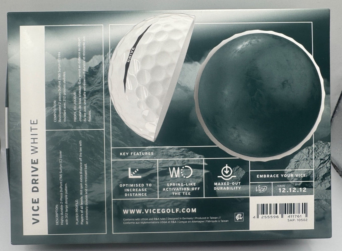 Premium White Golf Balls - 12 Pack, New & Factory Sealed