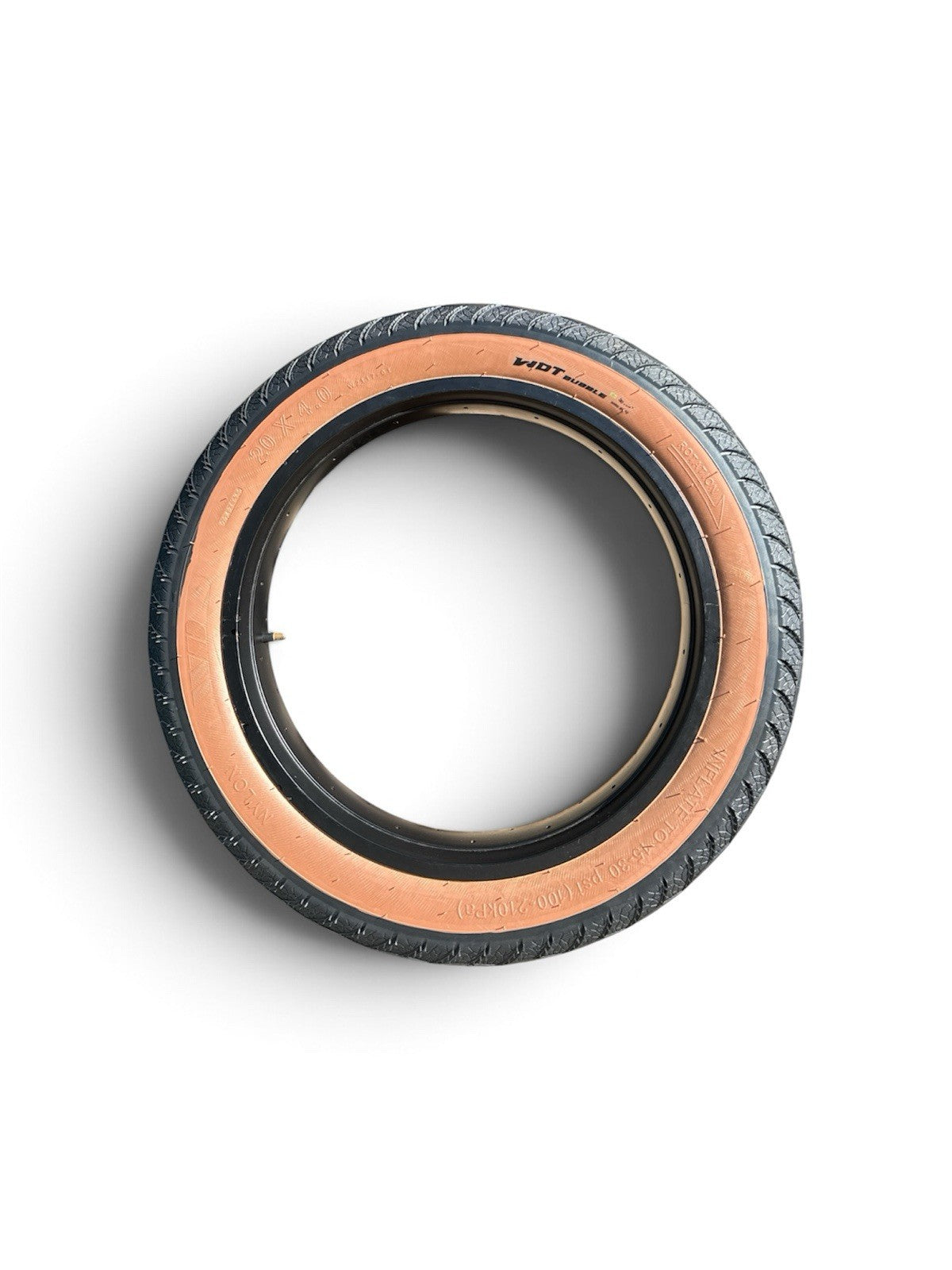 Fat Bike Tire 20x4.0 Thick Tubular Tire for E-Bike & Mountain Bike - Brown Wall