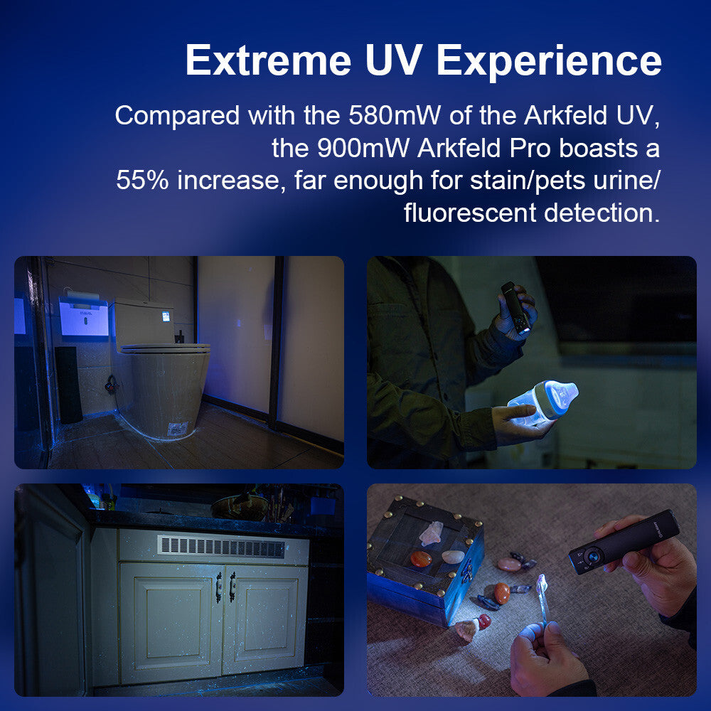 EDC Flashlight with Laser & UV Light - 1300 Lumens, Magnetic Charging