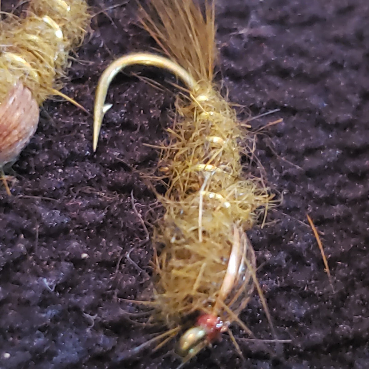 Fly Fishing Nymph Flies Olive Hare's Ear Custom Tied Size 10 - Frontier Fly Company