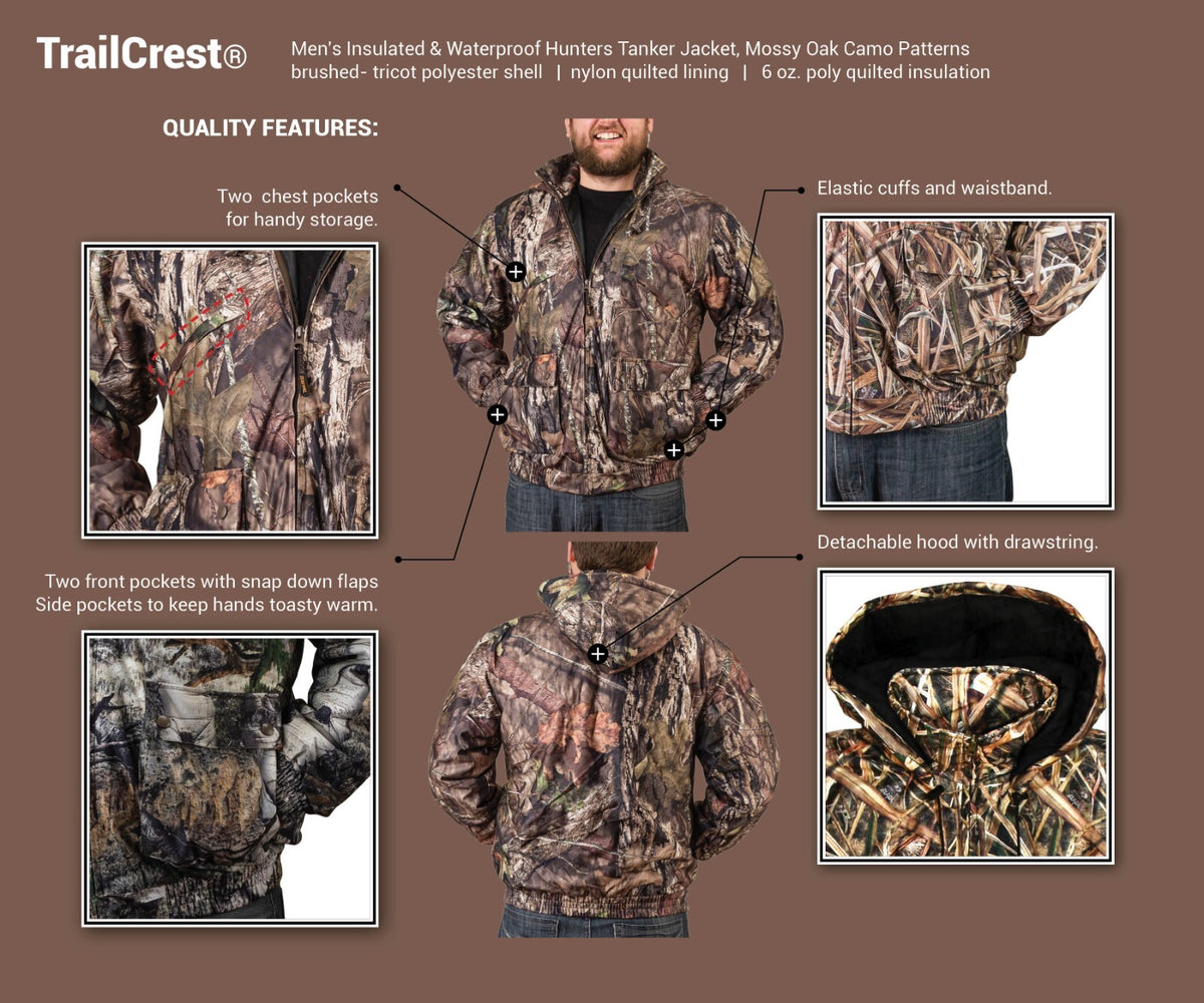 Insulated Waterproof Camouflage Hunting Jacket with Multiple Pockets
