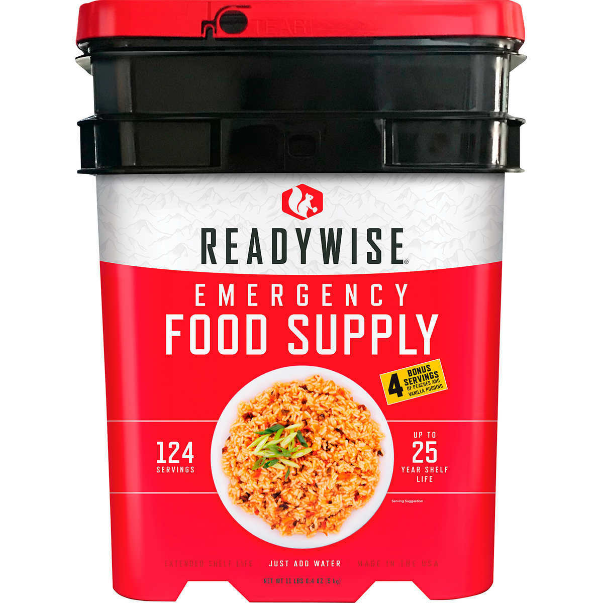 Emergency Food Supply Kit 124 Servings 10 lbs 15 oz Long Shelf Life