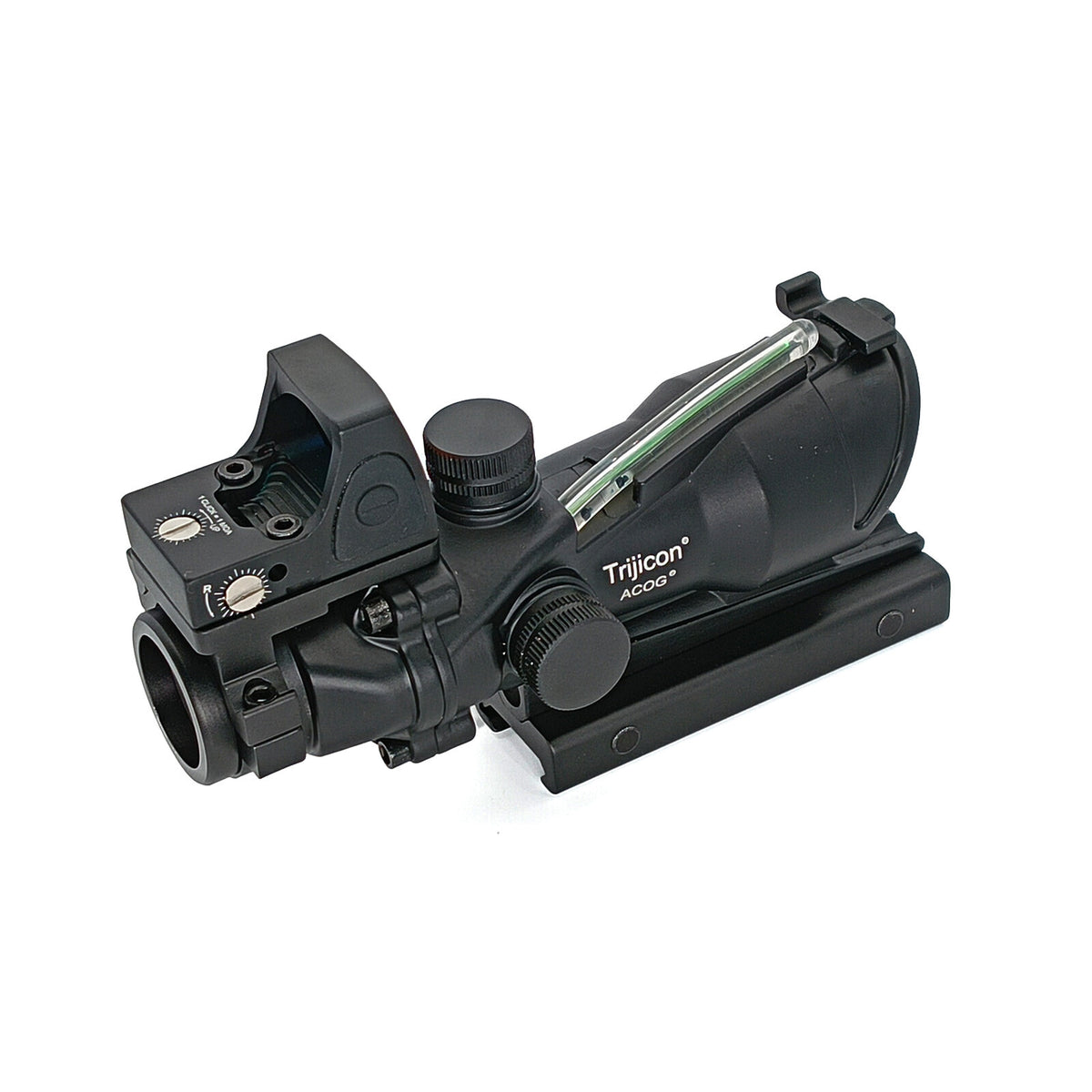 Fiber Optic Green Dot Sight 4x32 Scope for Rifle with Chevron Reticle
