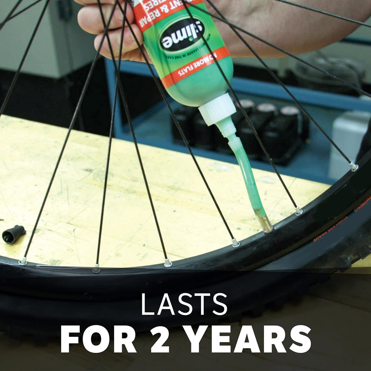 Bike Tube Sealant 8oz Puncture Repair Prevents Flats Green