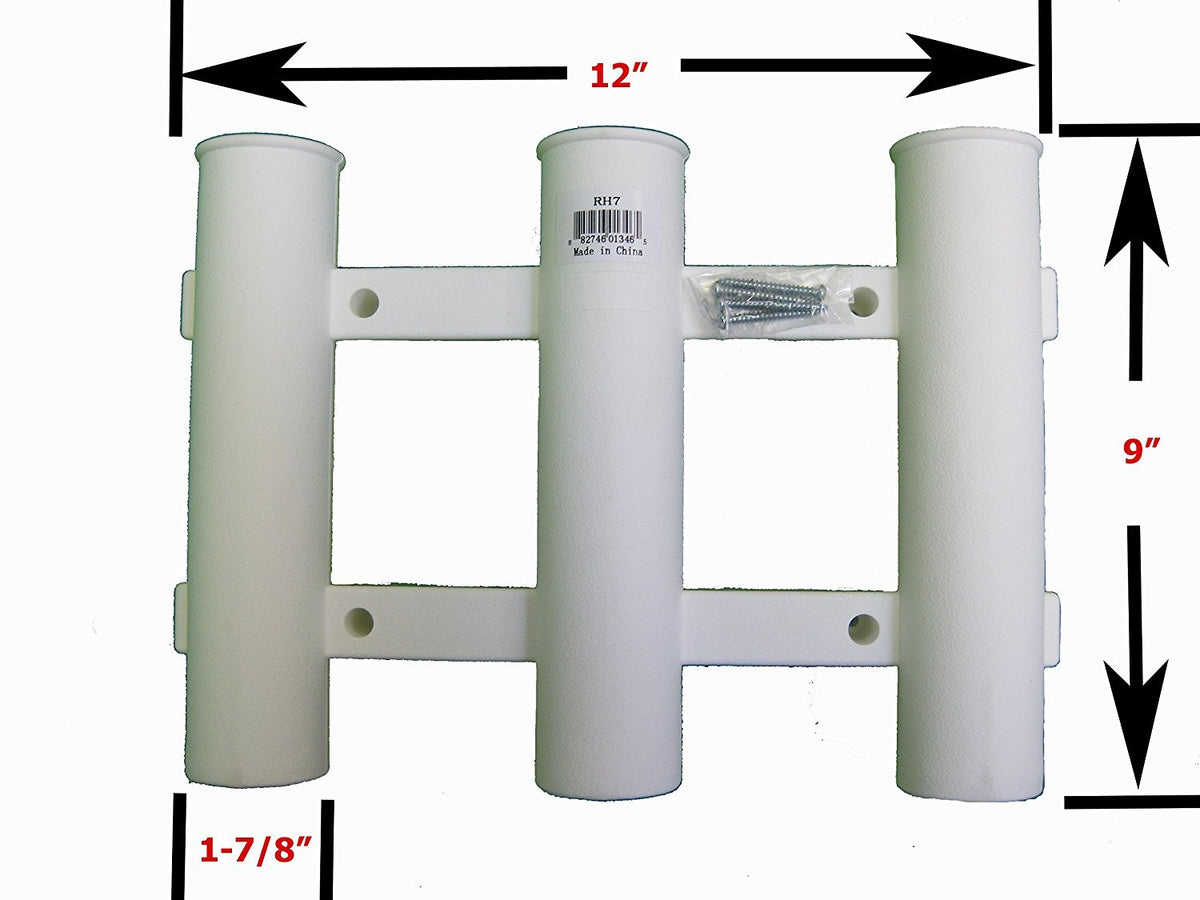 Fishing Rod Holder with Mounting Bracket - 3 Pole Tube Rack for Sports