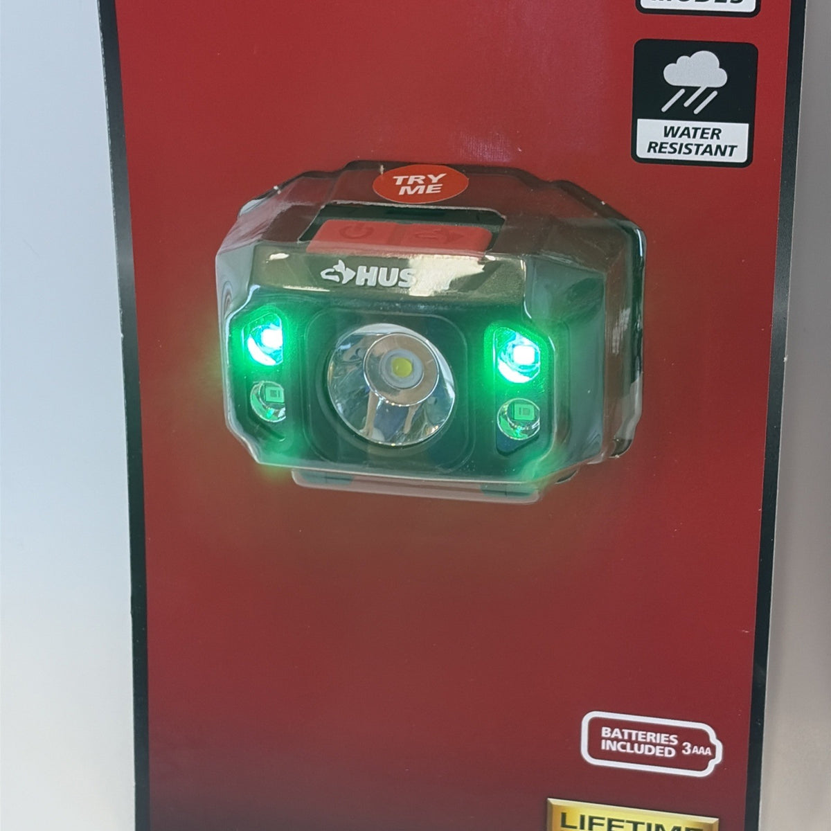 2 Pack Compact Headlamps with Dimmable 550 Lumens, Multi Color & Batteries Included