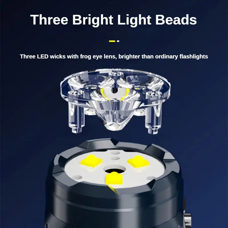 Mini Tactical Flashlight with 5 Modes USB Rechargeable LED Torch