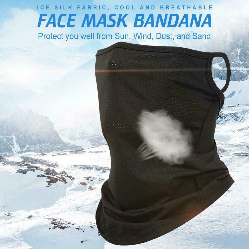 Reversible Breathable Face Mask Neck Gaiter Bandana Cover with Ear Loops